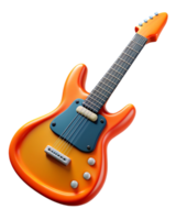 eléctrico guitarra 3d activo png