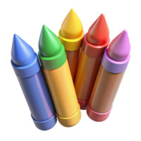 désordonné crayons de couleur 3d graphique png