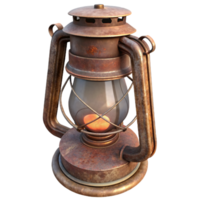 rouillé antique lanterne 3d conception png