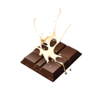 delicioso chocolate bares com respingo isolado em transparente fundo png