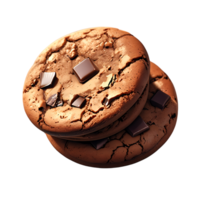 delicioso chocolate biscoitos isolado em transparente fundo png