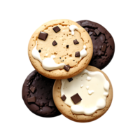 delicioso chocolate galletas aislado en transparente antecedentes png