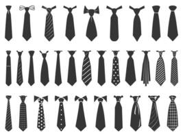 Tie icon silhouette, Elegant tie icon set. Simple set of elegant tie, Tie Icon in trendy flat style isolated vector