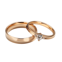 brilhando unidade dourado Casamento anel silhuetas png