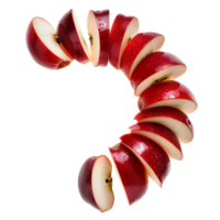 Unlock Creativity with Sliced Red Apple Cut Outs png