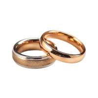 brillante afecto dorado Boda anillo siluetas png