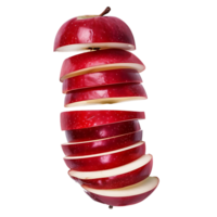 detalhe orientado fatiado vermelho maçã Prêmio estoque fotos png