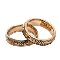 strahlend Liebe zwei golden Hochzeit Ring Silhouetten png