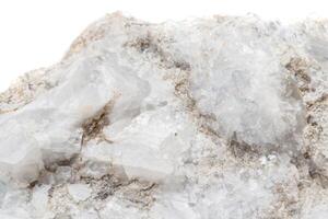 macro mineral Roca celestina en el raza un blanco antecedentes foto