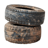 Seamless Integration Old Tires Stacked Cut Outs Stock Photos png