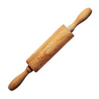 Traditional Craftsmanship in Focus Wooden Rolling Pin Cut Outs png