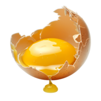 premie knäckt ägg med äggula skära outs hög kvalitet bilder png
