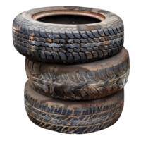 rústico empilhado pneus cortar outs pronto para usar imagens png