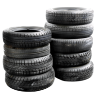 High Resolution Old Tires Stacked Cut Outs for Any Design Need png