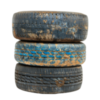 Enhance Your Projects with Old Tires Stacked Cut Outs png
