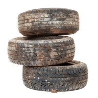 Vintage Stacked Tires Cut Out Stock Photo Collection png