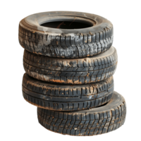 Unlock Creativity with Old Tires Stacked Cut Outs png