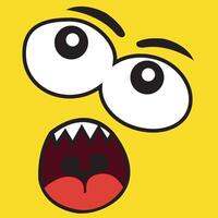 Happy cartoon faces with different expressions Different facial expressions vector