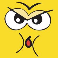 Happy cartoon faces with different expressions Different facial expressions vector