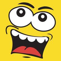 Happy cartoon faces with different expressions Different facial expressions vector