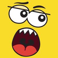 Happy cartoon faces with different expressions Different facial expressions vector