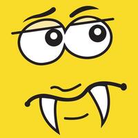 Happy cartoon faces with different expressions Different facial expressions vector