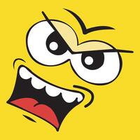 Happy cartoon faces with different expressions Different facial expressions vector