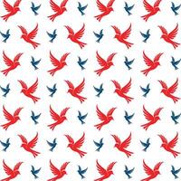 Wings bird logical trendy multicolor repeating pattern illustration design vector