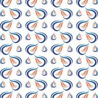 Water drop logical trendy multicolor repeating pattern illustration design vector