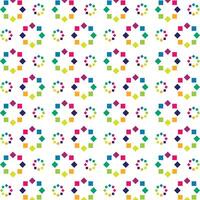 Square Circle workable trendy multicolor repeating pattern illustration background design vector