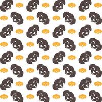 Dog face obtainable trendy multicolor repeating pattern illustration design vector