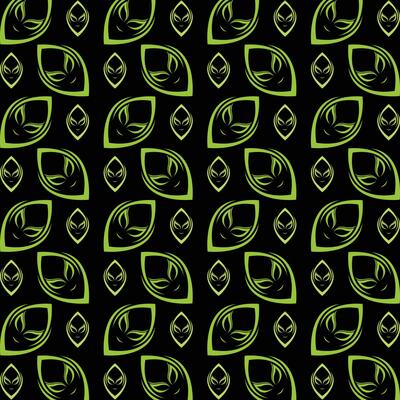 Alien face obtainable trendy multicolor repeating pattern illustration design