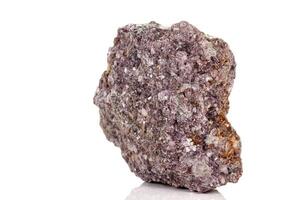 Macro of a chromium kyanite mineral stone on white background photo