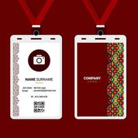resumen islámico geométrico carné de identidad tarjeta diseño para negocio o empresa vector