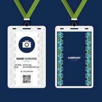 Arabic and Islamic Geometric ID Card Design for Business or Company vector