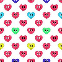 Seamless pattern consisting of retro elements in the groove style vector
