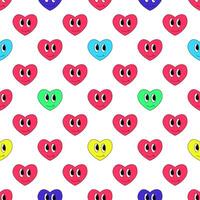 Seamless pattern consisting of retro elements in the groove style vector