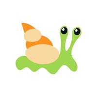 Snail. Flat illustration. Elements suitable for animation. vector