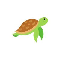 Turtle. Flat illustration. Elements suitable for animation. vector