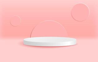 podium scene with geometric platform. backdrop background 3d render with podium vector