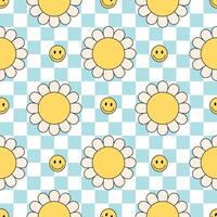Seamless pattern with y2k retro vector