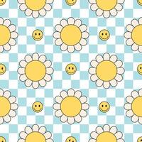 Seamless pattern with y2k retro vector