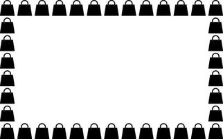 Frame store bag, shopping icon, and backgrounds, for online business or backgrounds and textures vector