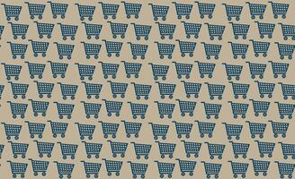 supermarket cart icon, illustration, for backgrounds and textures, pattern vector