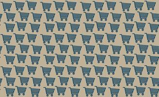 supermarket cart icon, illustration, for backgrounds and textures, pattern vector