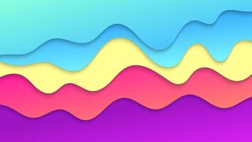 Colorful Gradient Waves Background Design vector