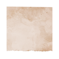 Blank papernote for journaling decoration. Vintage old paper sheet. Watercolor old paper note png