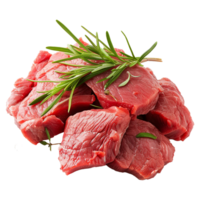 Raw beef meat isolated on transparent background png