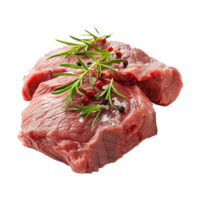 Raw beef meat isolated on transparent background png