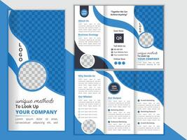 Professional Corporate Company Trifold Brochure Design vector